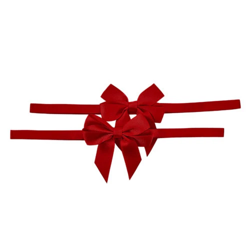 Ribbon bow with elastic loop