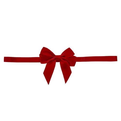 Ribbon bow with elastic loop