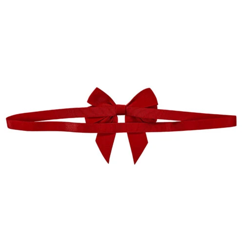 Ribbon bow with elastic loop