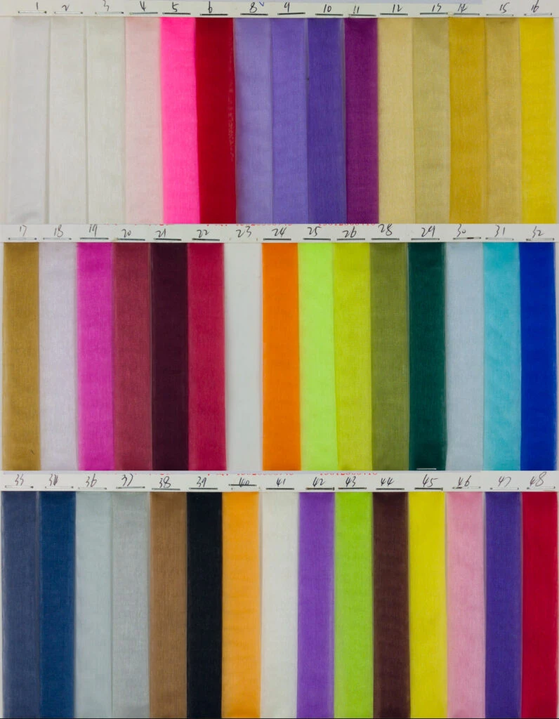 Organza color card