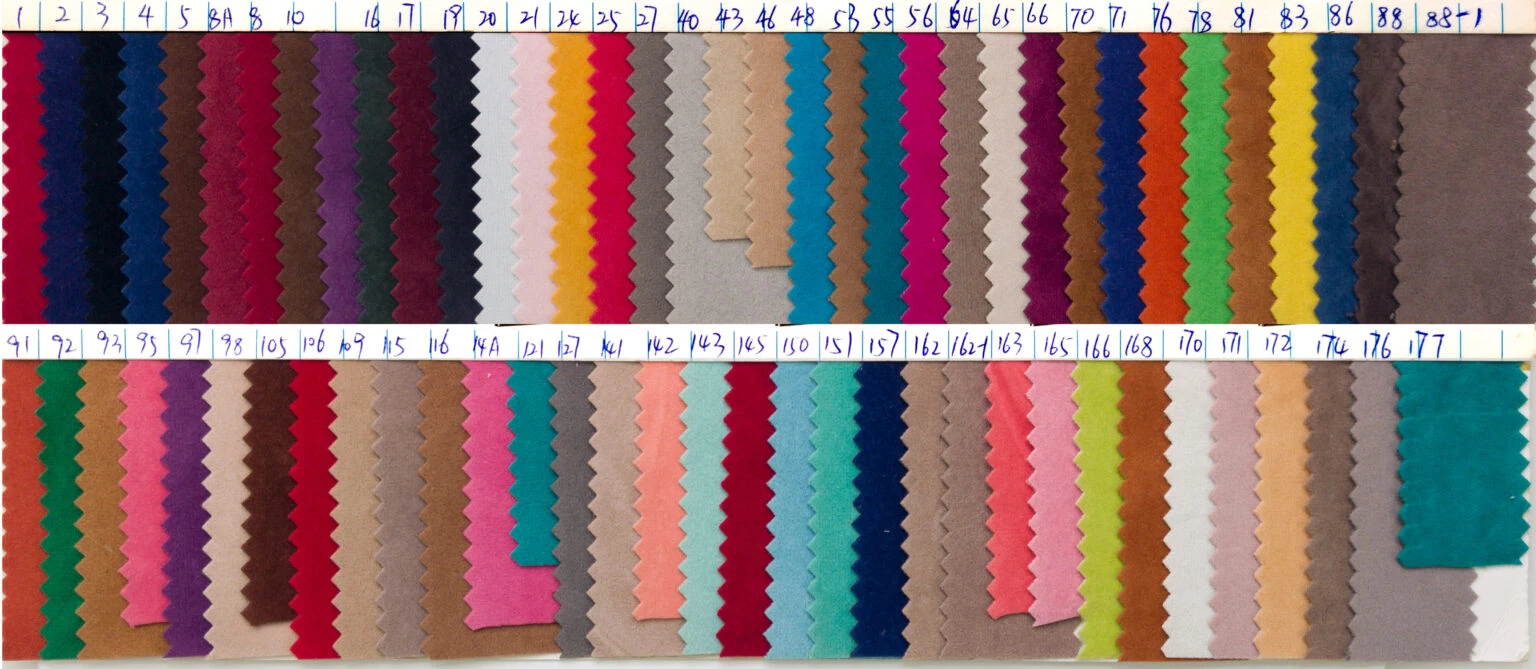 single-sided velvet color card
