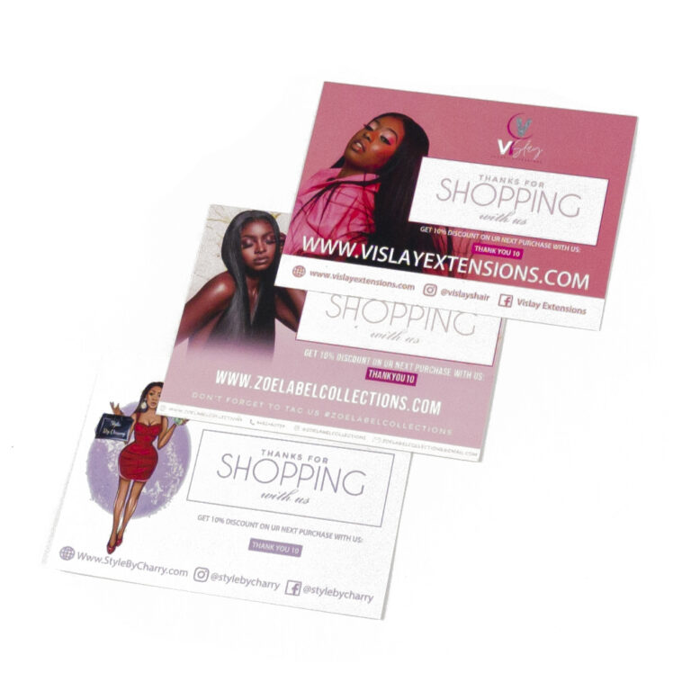 Produktanhänger Werbekarte Visitenkartendruck