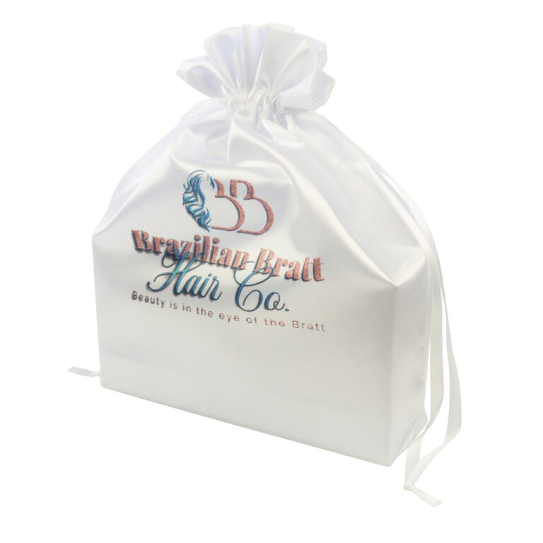 حقيبة ساتان ذات قاع مربع ورباط سحب