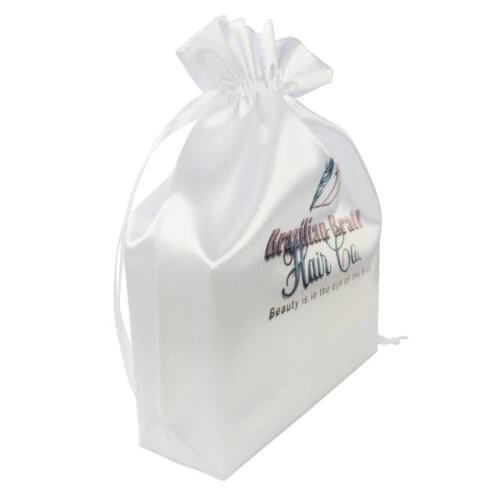 حقيبة ساتان ذات قاع مربع ورباط سحب