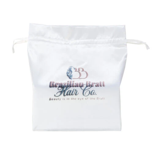 حقيبة ساتان ذات قاع مربع ورباط سحب