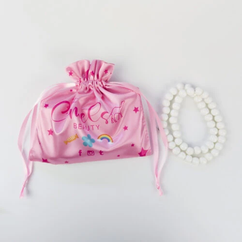 bolsa de satén con cordón