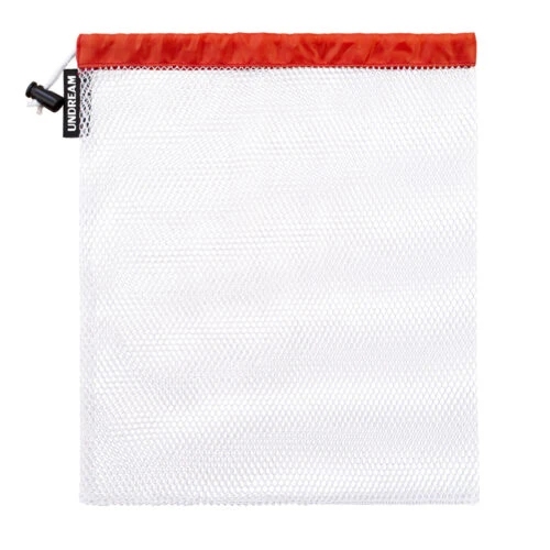 Individueller Netzbeutel mit Kordelzug und Etikett