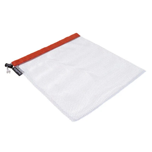 Individueller Netzbeutel mit Kordelzug und Etikett