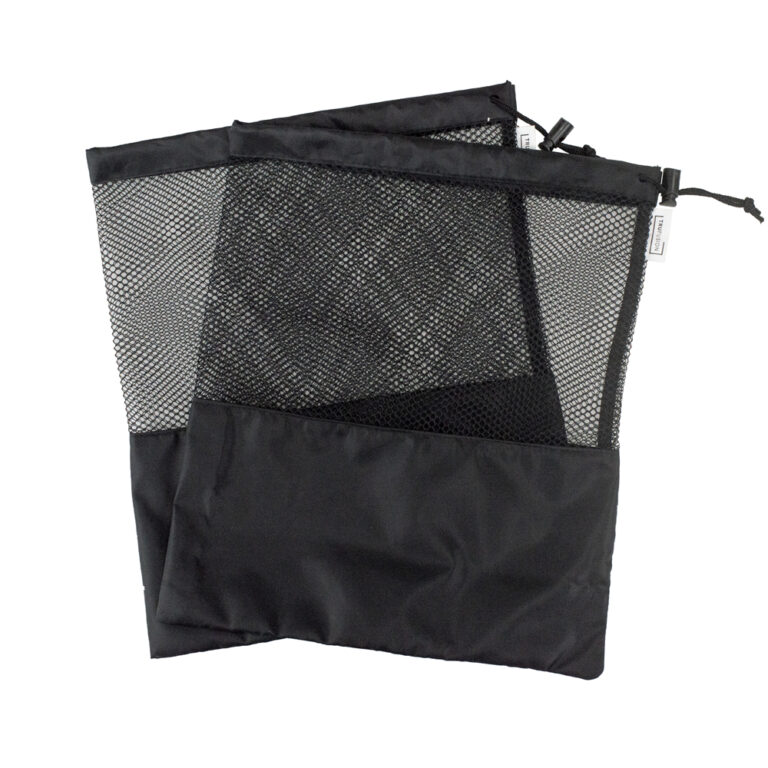 Sacs à cordon en maille imperméable personnalisés dotés d'un dessus en maille respirante et d'un fond imperméable, idéaux pour ranger les articles mouillés tout en évitant les odeurs.