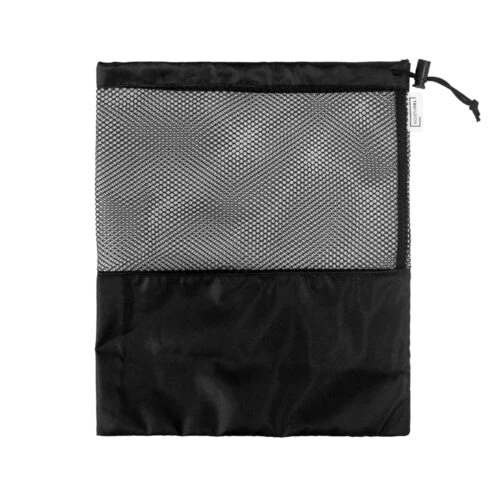 通気性のある上部と防水性の底部を備えたカスタム防水メッシュ巾着バッグ。濡れたアイテムの保管に最適です。
