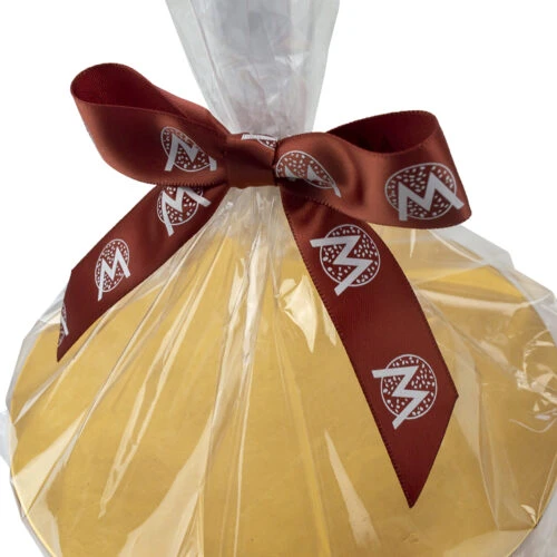 فيونكة متعددة الألوان مع شعار مطبوع