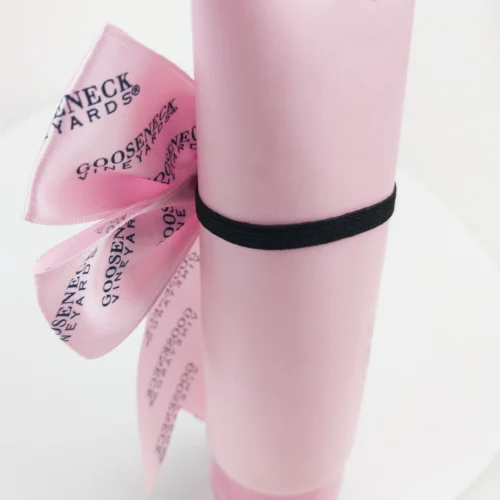 Pre-tied ribbon bow printed logo