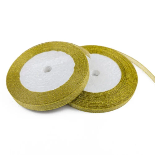 cintas de purpurina dorada