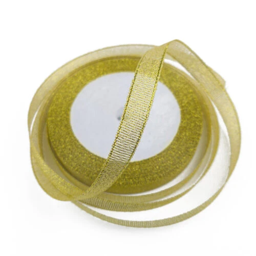 cintas de purpurina dorada