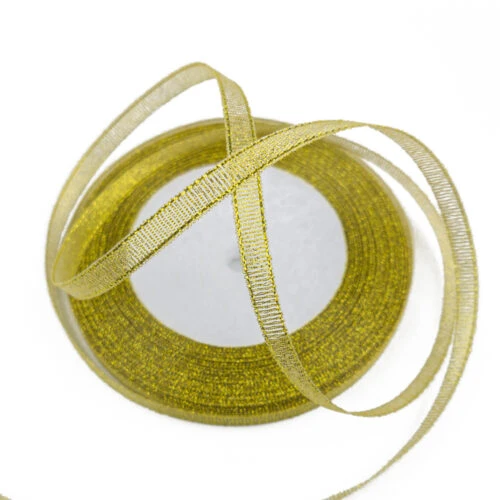 cintas de purpurina dorada