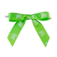 فيونكة متعددة الألوان مع شعار مطبوع