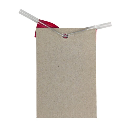 Bow with label and tinsel for food bag