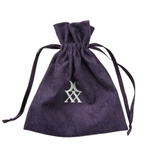 Faux suede drawstring bags