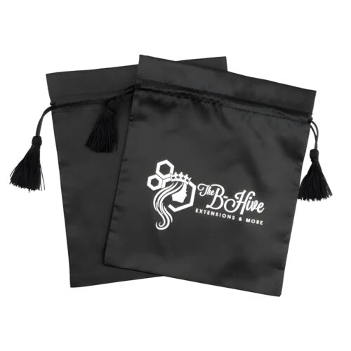 Silk satin drawstring pouch