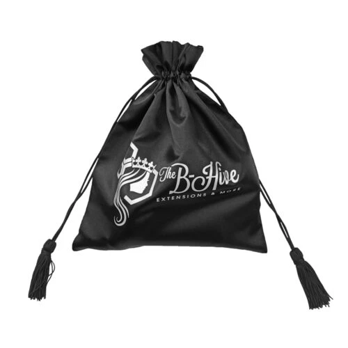 Silk satin drawstring pouch