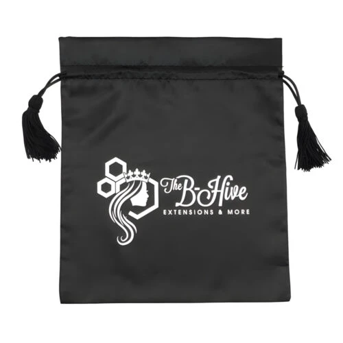 Silk satin drawstring pouch