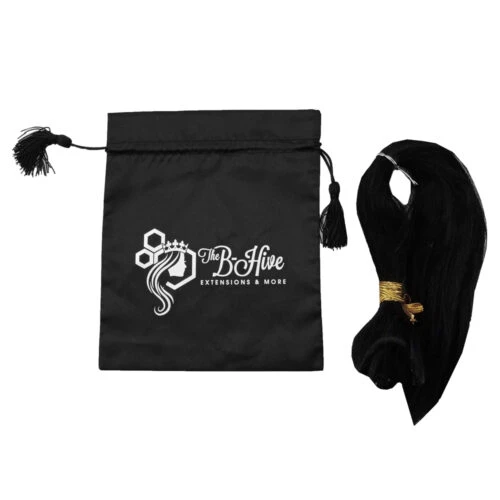 Silk satin drawstring pouch