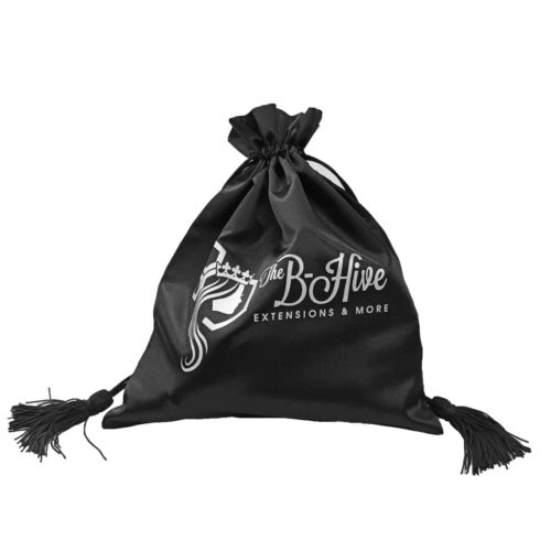 Silk satin drawstring pouch
