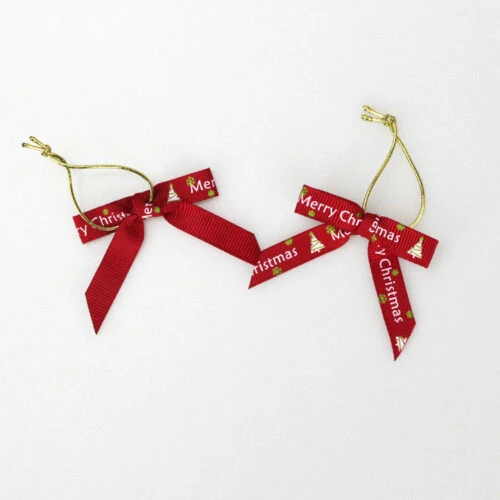 Lazos de cinta navideños personalizables para envolver regalos con múltiples opciones de materiales y colores