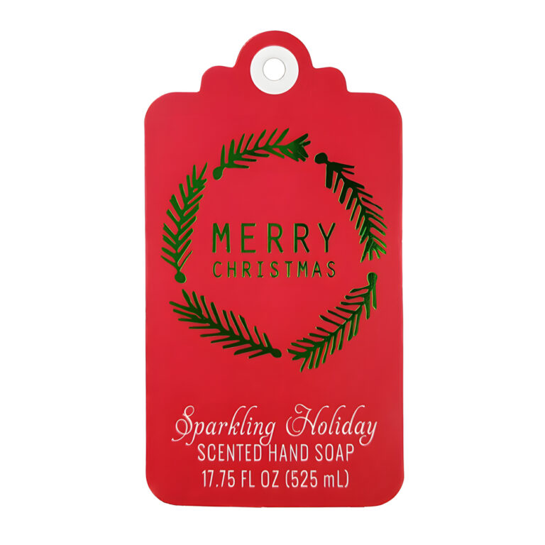 Etiquetas colgantes navideñas personalizadas con purpurina y estampado de papel de aluminio