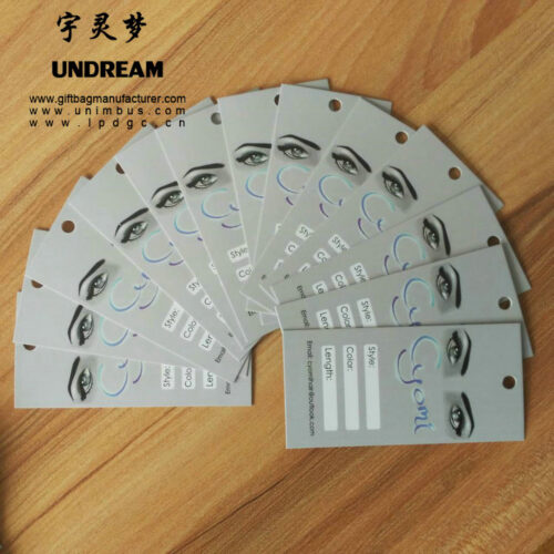 Étiquettes personnalisables pour cheveux et perruques avec le logo de la marque et les informations sur le produit.