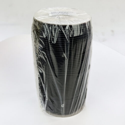 Packaged black elastic cord with product label.