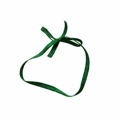 فيونكة مطاطية لامعة باللون الأخضر - عرض