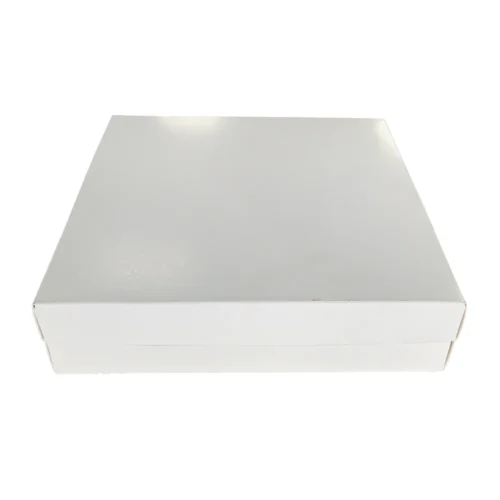 Maßgeschneiderter transparenter Display-Faltkarton mit sichtbaren PVC-Platten an der Vorderseite und an den Seiten zur Produktpräsentation.