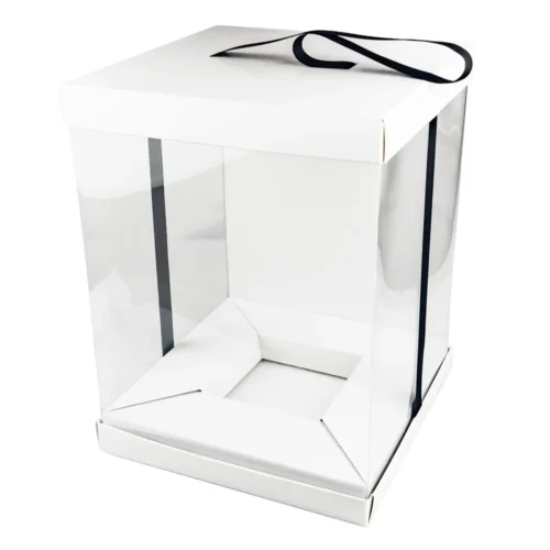 Kundenspezifischer transparenter Faltkarton mit durchsichtigen PVC-Platten.