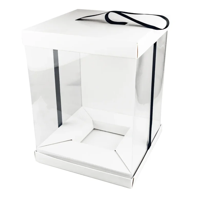 Kundenspezifischer transparenter Faltkarton mit durchsichtigen PVC-Platten.