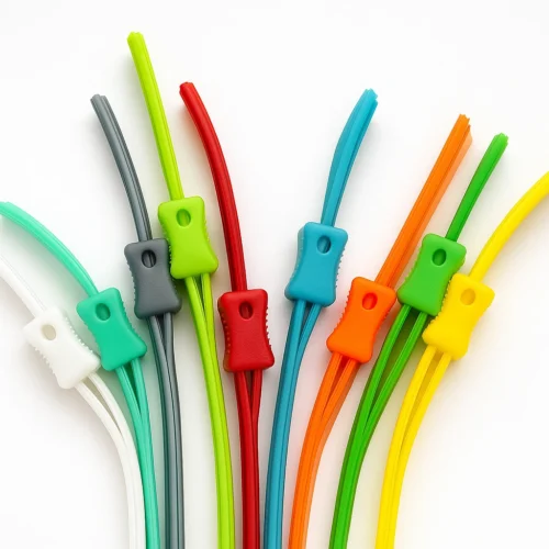 Assorted colored zipper sliders and tracks for customizing custom printed zipper bag hardware