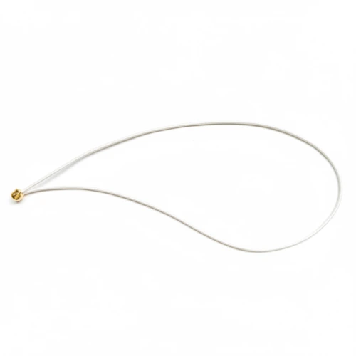 White elastic Menu Cord with Metal Ball featuring a gold-plated bead for secure menu binding.
