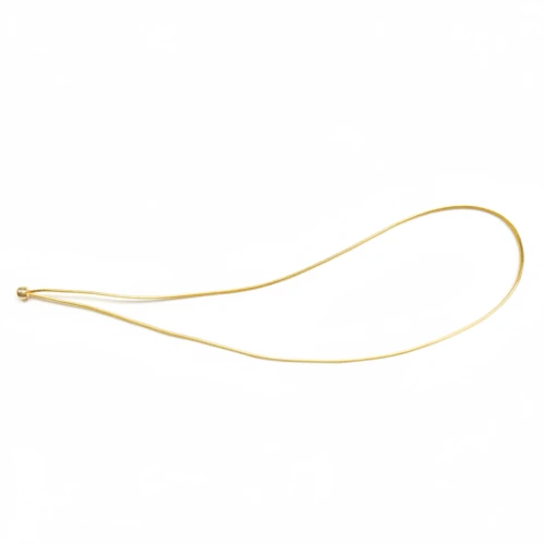 A gold metallic elastic Menu Cord with Metal Ball featuring a high-tension loop and reinforced ball attachment on a white background.
