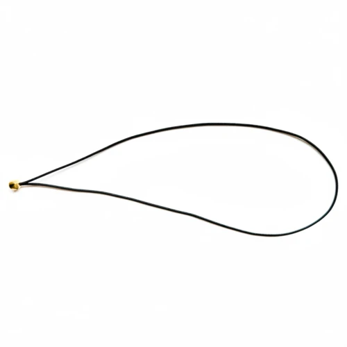 Single black elastic Menu Cord with Metal Ball featuring a polished gold bead for professional menu binding.