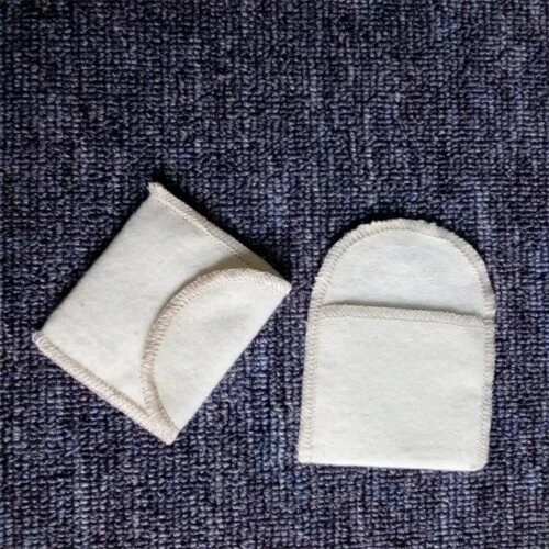 Custom napped envelope pouch made of 100% cotton peach skin for scratch-free jewelry packaging.